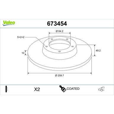 Bremsscheibe 673454 Bremsscheibe 673454