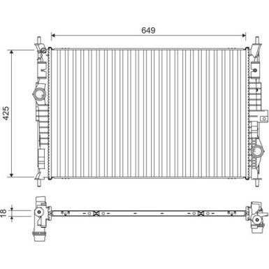 Kühler, Motorkühlung 701109 Kühler, Motorkühlung 701109