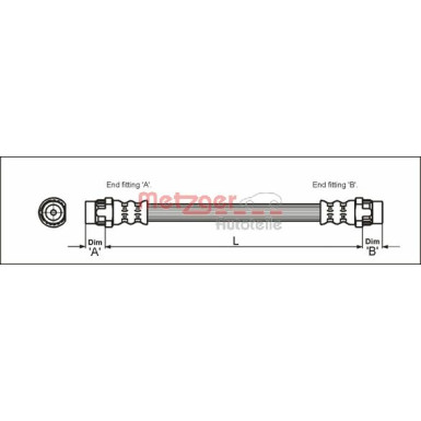 Metzger Bremsschlauch 4111166