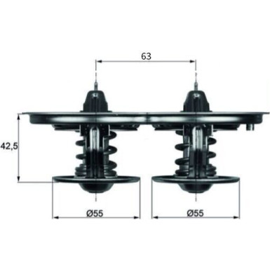 Mahle Thermostat, Kühlmittel BEHR TX 32 71D