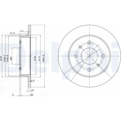 Delphi Bremsscheibe BG2633