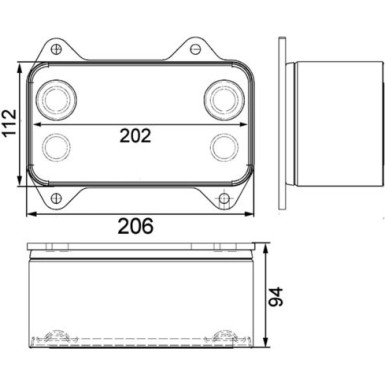 Mahle Ölkühler, Motoröl BEHR Premium Line CLC 63 000P