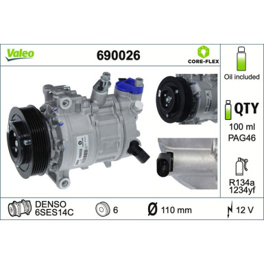 Kompressor, Klimaanlage 690026 Kompressor, Klimaanlage 690026
