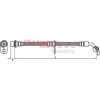 Metzger Bremsschlauch 4110099