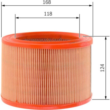 BOSCH 1 457 433 544 Luftfilter
