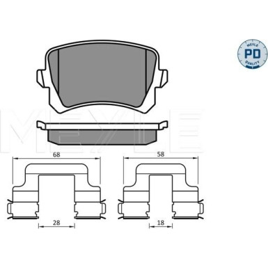 Meyle Bremsbelagsatz, Scheibenbremse MEYLE-PD: Advanced performance and design 025 244 8317/PD Meyle Bremsbelagsatz, Scheibenbremse MEYLE-PD: Advanced performance and design 025 244 8317/PD