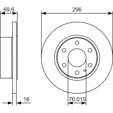 BOSCH Bremsscheibe 0 986 479 A51
