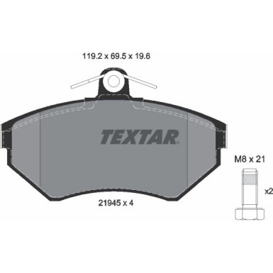 Textar Bremsbelagsatz, Scheibenbremse Q+ 2194503 Textar Bremsbelagsatz, Scheibenbremse Q+ 2194503