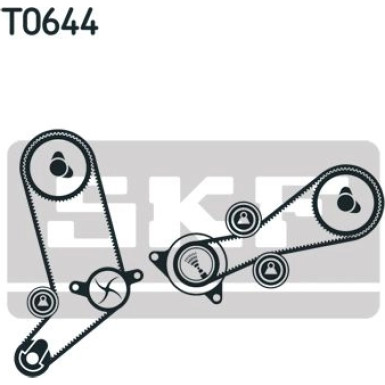 SKF Wasserpumpe + Zahnriemensatz VKMC 01258-2