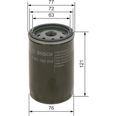 BOSCH 0 451 103 314 Ölfilter BOSCH 0 451 103 314 Ölfilter