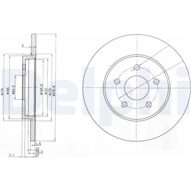Bremsscheibe BG3663C Bremsscheibe BG3663C
