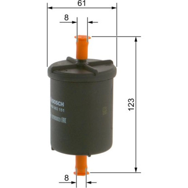 BOSCH Kraftstofffilter 0 450 902 151