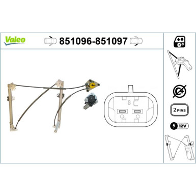 Valeo Fensterheber 851096