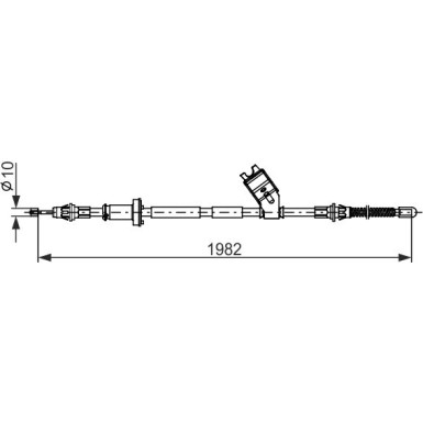 BOSCH Seilzug, Feststellbremse 1 987 482 747 BOSCH Seilzug, Feststellbremse 1 987 482 747