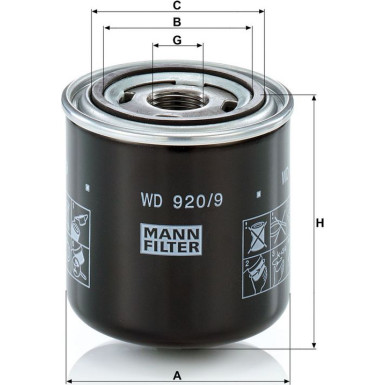 Mann-Filter Ölfilter WD 920/9 Mann-Filter Ölfilter WD 920/9