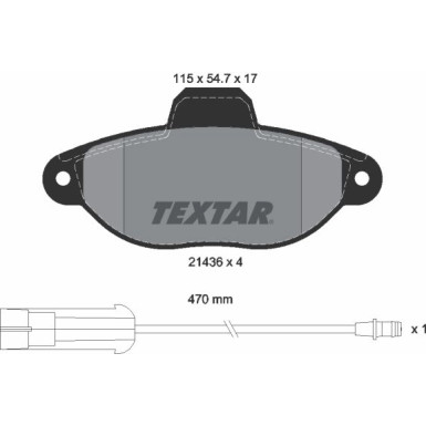 Textar Bremsbelagsatz, Scheibenbremse Q+ 2143603