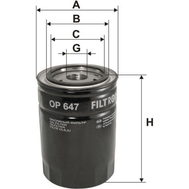 Filtron Ölfilter OP 647 Filtron Ölfilter OP 647
