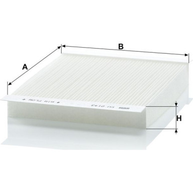 MANN-FILTER CU 2143 Innenraumfilter, Partikelfilter MANN-FILTER CU 2143 Innenraumfilter, Partikelfilter