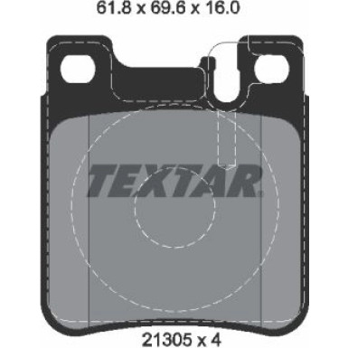 Textar Bremsbelagsatz, Scheibenbremse Q+ 2130503