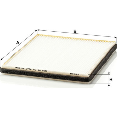 MANN-FILTER CU 24 005 Innenraumfilter, Partikelfilter