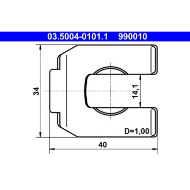 Halter, Bremsschlauch 03.5004-0101.1 Halter, Bremsschlauch 03.5004-0101.1