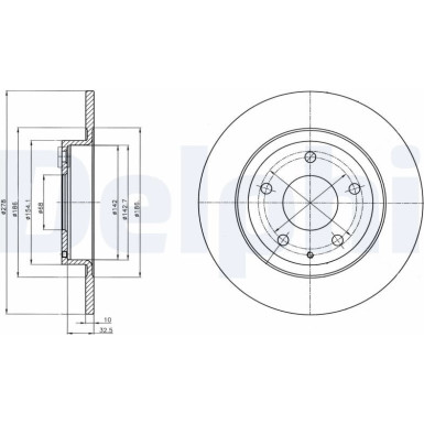 Delphi Bremsscheibe BG4534C