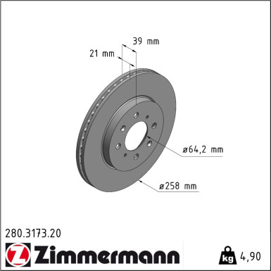 Bremsscheibe 280.3173.20 Bremsscheibe 280.3173.20