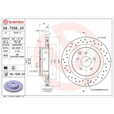 Bremsscheibe 09.7356.2X Bremsscheibe 09.7356.2X