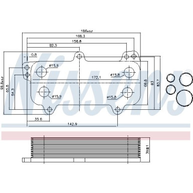 Nissens Ölkühler, Motoröl FIRST FIT 90684
