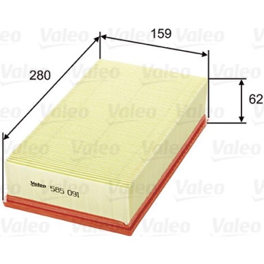 Valeo Luftfilter 585091
