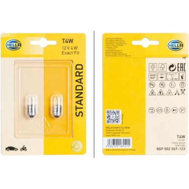 Hella 2 x HELLA Glühlampe 8GP 002 067-123