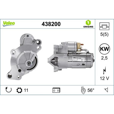 Starter Valeo Origins New OE TECHNOLOGIE 438200