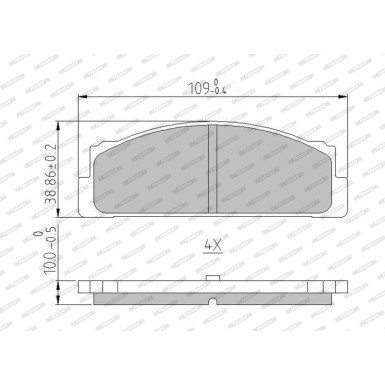 Ferodo Bremsbelagsatz, Scheibenbremse PREMIER ECO FRICTION FDB22 Ferodo Bremsbelagsatz, Scheibenbremse PREMIER ECO FRICTION FDB22