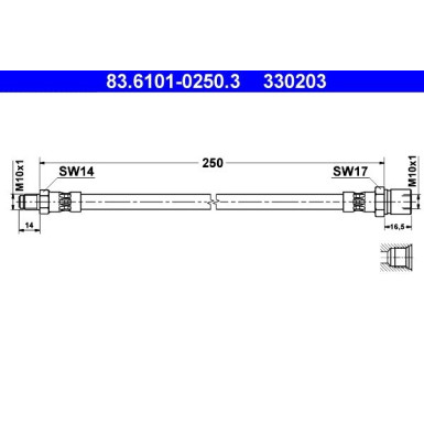Bremsschlauch 83.6101-0250.3 Bremsschlauch 83.6101-0250.3