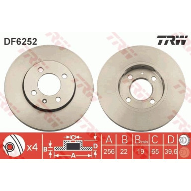 Bremsscheibe DF6252 Bremsscheibe DF6252