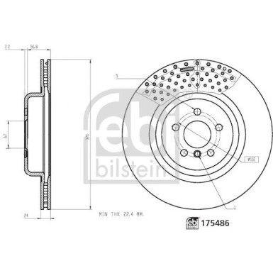 FEBI BILSTEIN 175486 Bremsscheibe FEBI BILSTEIN 175486 Bremsscheibe