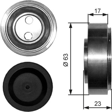 Gates Spannrolle, Keilrippenriemen DriveAlign™ T38228