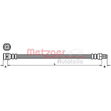 Metzger Bremsschlauch 4110149