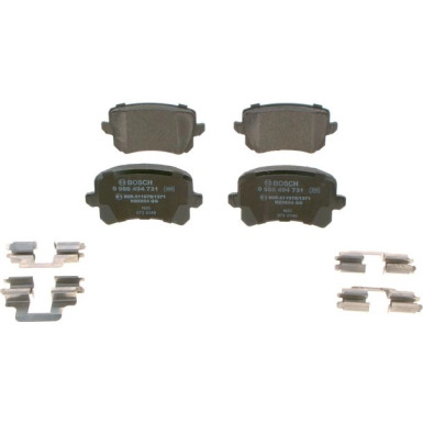 BOSCH Bremsbelagsatz, Scheibenbremse 0 986 494 731
