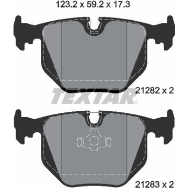 Textar Bremsbelagsatz, Scheibenbremse Q+ 2128201 Textar Bremsbelagsatz, Scheibenbremse Q+ 2128201