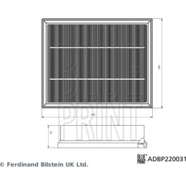 Blue Print Luftfilter ADBP220031 Blue Print Luftfilter ADBP220031