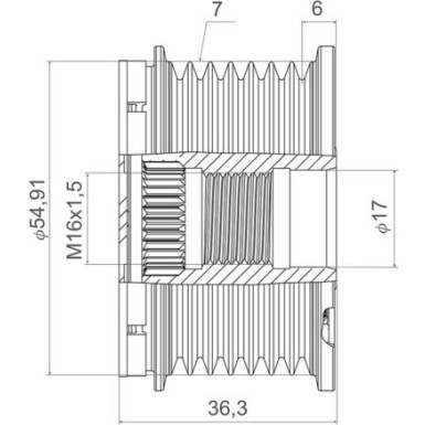 Valeo Generatorfreilauf VALEO NEW SPARE PART 588446