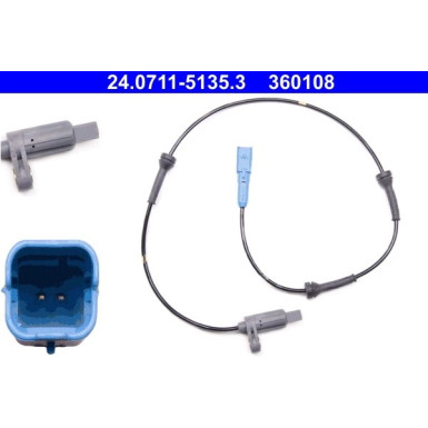 ATE Sensor, Raddrehzahl 24.0711-5135.3