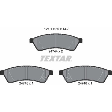 Textar Bremsbelagsatz, Scheibenbremse Q+ 2474401