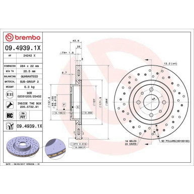 Bremsscheibe 09.4939.1X Bremsscheibe 09.4939.1X