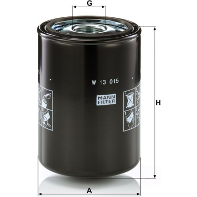 Filter, Arbeitshydraulik W 13 015