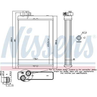 Nissens Wärmetauscher, Innenraumheizung FIRST FIT 70231