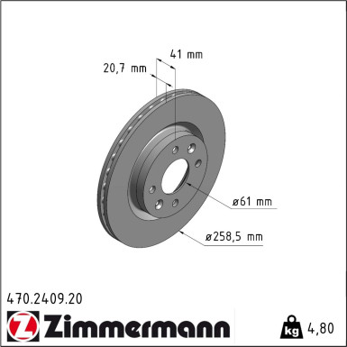 Bremsscheibe 470.2409.20 Bremsscheibe 470.2409.20