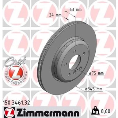 Zimmermann Bremsscheibe FORMULA F 150.3461.32
