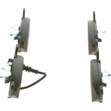 BOSCH 0 986 478 853 Bremsscheibe 255,7mm + 0 986 494 019 Bremsbeläge Low-Metallic, mit Verschleißsensor, Kolbenclip, Anti-Quietsch-Blech